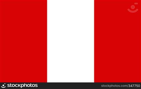 Peru flag image for any design in simple style. Peru flag image