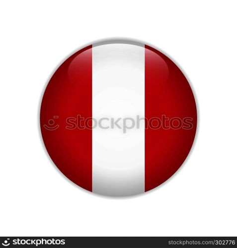 Peru flag on button