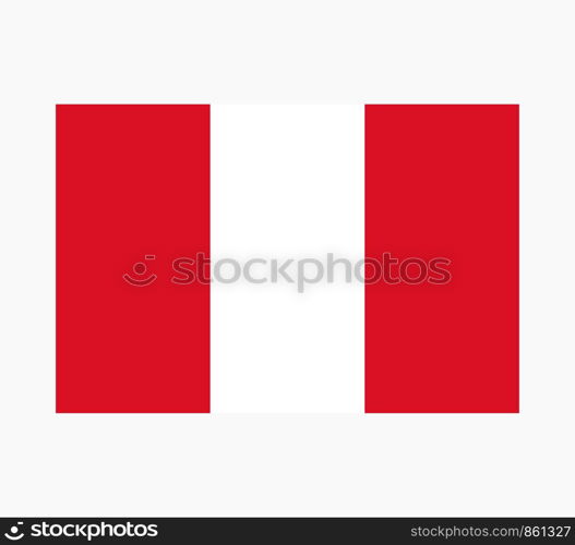 Peru Flag Vector Illustration