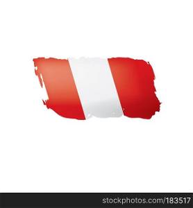 Peru flag, vector illustration on a white background. Peru flag, vector illustration on a white background.
