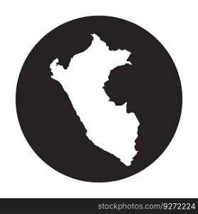 Peru map icon vector illustration symbol design