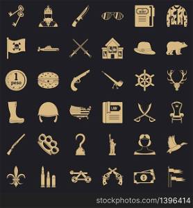 Peso icons set. Simple style of 36 peso vector icons for web for any design. Peso icons set, simple style