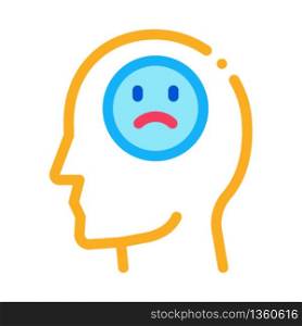 pessimistic person icon vector. pessimistic person sign. color symbol illustration. pessimistic person icon vector outline illustration