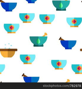 Pestles With Mortars Vector Color Icons Seamless Pattern. Pestles With Bowls Linear Symbols Pack. Herbs And Spices Manual Grinding. Kitchen, Pharmacy Modern And Ancient Implements Illustrations. Pestles With Mortars Vector Seamless Pattern