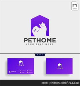 pet animals care consulting, logo template vector illustration with business card. pet animals care consulting, logo template vector illustration