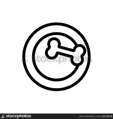 Pet bowl icon vector. Thin line sign. Isolated contour symbol illustration. Pet bowl icon vector. Isolated contour symbol illustration
