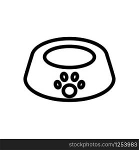 Pet bowl icon vector. Thin line sign. Isolated contour symbol illustration. Pet bowl icon vector. Isolated contour symbol illustration