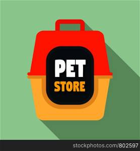 Pet box store logo. Flat illustration of pet box store vector logo for web design. Pet box store logo, flat style