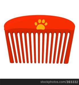 Pet comb icon. Cartoon illustration of pet comb vector icon for web. Pet comb icon, cartoon style