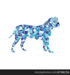 pet dog colorful mosaic pattern. pet dog colorful mosaic pattern designed using mosaic pattern graphic vector