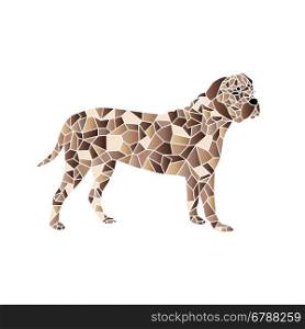pet dog colorful mosaic pattern. pet dog colorful mosaic pattern designed using mosaic pattern graphic vector