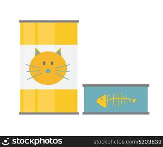 Pet Food Can Template in Modern Flat Style Icon. Material for Design. Vector Illustration EPS10 . Pet Food Can Template in Modern Flat Style Icon. Material for De