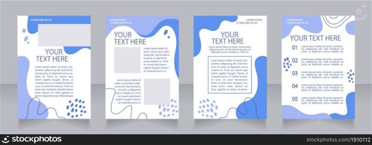 Pet grooming promotion blank brochure layout design. Animal service. Vertical poster template set with empty copy space for text. Premade corporate reports collection. Editable flyer paper pages. Pet grooming promotion blank brochure layout design