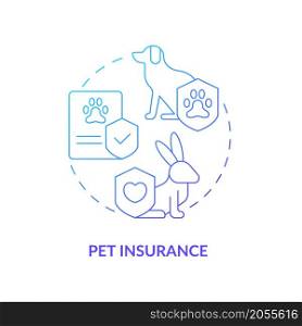 Pet health protection concept icon. Domestic animal veterinary treatment discount abstract idea thin line illustration. Isolated outline drawing. Roboto-Medium, Myriad Pro-Bold fonts used. Pet health protection concept icon