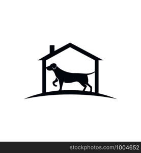 Pet home vector logo design. Pet shop logo design template.