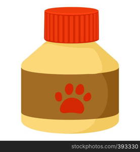 Pet medicine icon. Cartoon illustration of pet medicine vector icon for web. Pet medicine icon, cartoon style