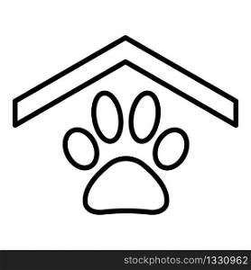 Pet roof house icon. Outline pet roof house vector icon for web design isolated on white background. Pet roof house icon, outline style