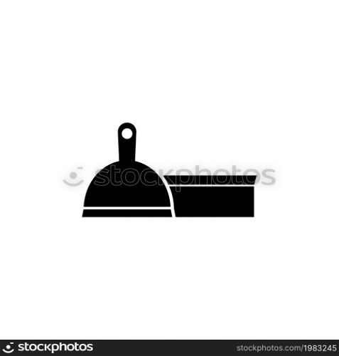 Pet Scoop and Brush, Mop with Dustpan. Flat Vector Icon illustration. Simple black symbol on white background. Pet Scoop and Brush, Mop with Dustpan sign design template for web and mobile UI element. Pet Scoop and Brush, Mop with Dustpan. Flat Vector Icon illustration. Simple black symbol on white background. Pet Scoop and Brush, Mop with Dustpan sign design template for web and mobile UI element.