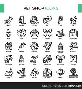 Pet Shop , Thin Line and Pixel Perfect Icons