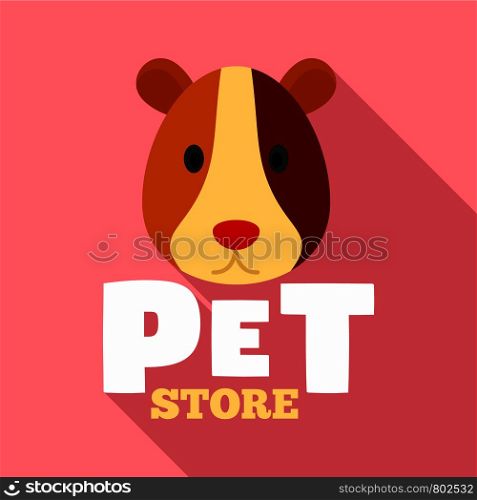 Pet store animal logo. Flat illustration of pet store animal vector logo for web design. Pet store animal logo, flat style