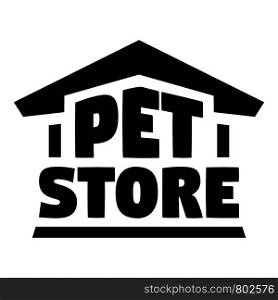 Pet store logo. Simple illustration of pet store vector logo for web design isolated on white background. Pet store logo, simple style