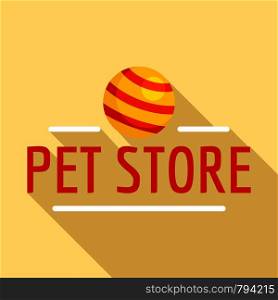 Pet toys store logo. Flat illustration of pet toys store vector logo for web design. Pet toys store logo, flat style