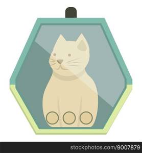 Pet travel icon cartoon vector. Cat cage. Animal box. Pet travel icon cartoon vector. Cat cage
