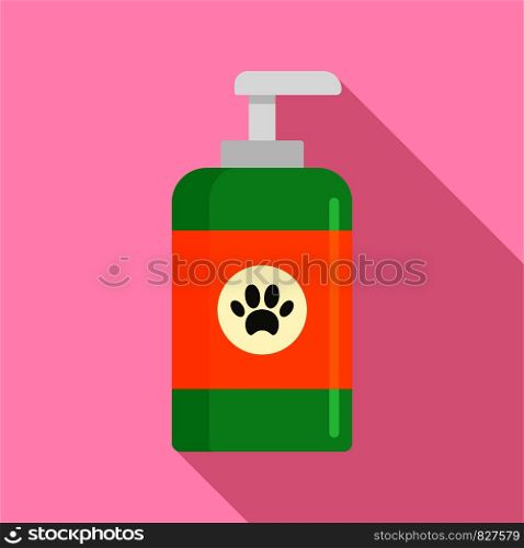 Pet wash soap icon. Flat illustration of pet wash soap vector icon for web design. Pet wash soap icon, flat style