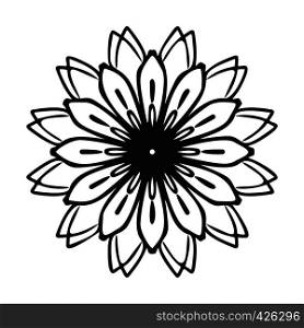 Petal flower icon. Simple illustration of petal flower vector icon for web design isolated on white background. Petal flower icon, simple style