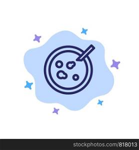 Petri, Dish, Analysis, Medical Blue Icon on Abstract Cloud Background