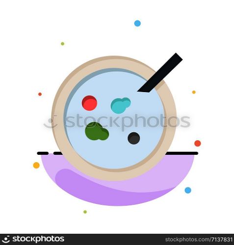 Petri, Dish, Analysis, Medical Business Logo Template. Flat Color