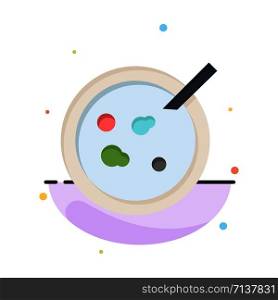 Petri, Dish, Analysis, Medical Business Logo Template. Flat Color