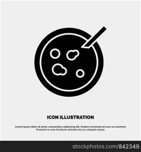 Petri, Dish, Analysis, Medical solid Glyph Icon vector
