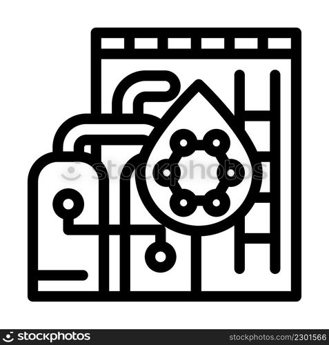 petrochemicals laboratory equipment line icon vector. petrochemicals laboratory equipment sign. isolated contour symbol black illustration. petrochemicals laboratory equipment line icon vector illustration