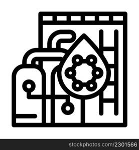 petrochemicals laboratory equipment line icon vector. petrochemicals laboratory equipment sign. isolated contour symbol black illustration. petrochemicals laboratory equipment line icon vector illustration