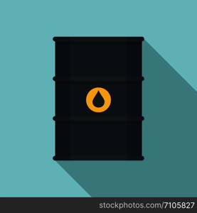 Petrol barrel icon. Flat illustration of petrol barrel vector icon for web design. Petrol barrel icon, flat style