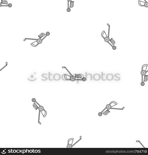 Petrol grass cut machine icon. Outline illustration of petrol grass cut machine vector icon for web design isolated on white background. Petrol grass cut machine icon, outline style