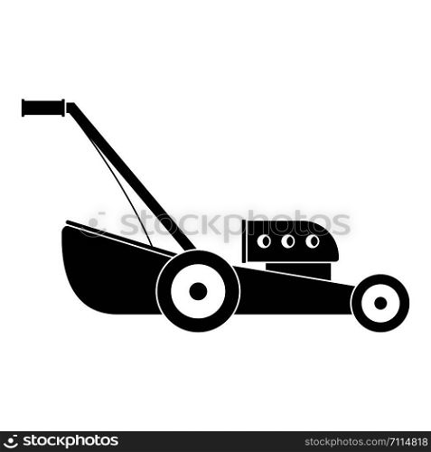 Petrol grass cut machine icon. Simple illustration of petrol grass cut machine vector icon for web design isolated on white background. Petrol grass cut machine icon, simple style