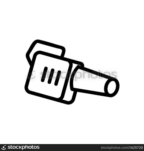 petrol hand blower side view icon vector. petrol hand blower side view sign. isolated contour symbol illustration. petrol hand blower side view icon vector outline illustration