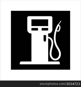 Petrol Station Icon Vector Art Illustration. Petrol Station Icon