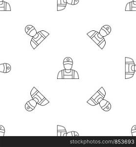 Petrol station man pattern seamless vector repeat geometric for any web design. Petrol station man pattern seamless vector