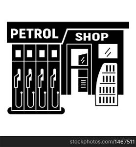 Petrol station shop icon. Simple illustration of petrol station shop vector icon for web design isolated on white background. Petrol station shop icon, simple style