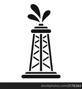Petrol tower icon simple vector. Global disaster. Warm eco. Petrol tower icon simple vector. Global disaster