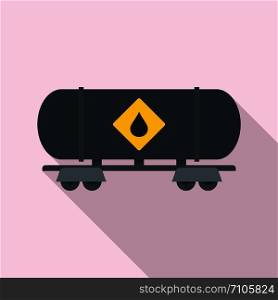 Petrol wagon icon. Flat illustration of petrol wagon vector icon for web design. Petrol wagon icon, flat style