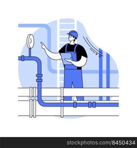 Petroleum engineering isolated cartoon vector illustrations. Smiling petroleum engineering student makes notes and checks pipeline, masters degree, pressure under control vector cartoon.. Petroleum engineering isolated cartoon vector illustrations.