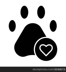 Pets allowed glyph icon. Animal welcome. Pet friendly area. Veterinarian clinic. Shelter, hotel for animals. Apartment amenities. Silhouette symbol. Negative space. Vector isolated illustration