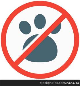 Pets are not allowed in clubs and private property location
