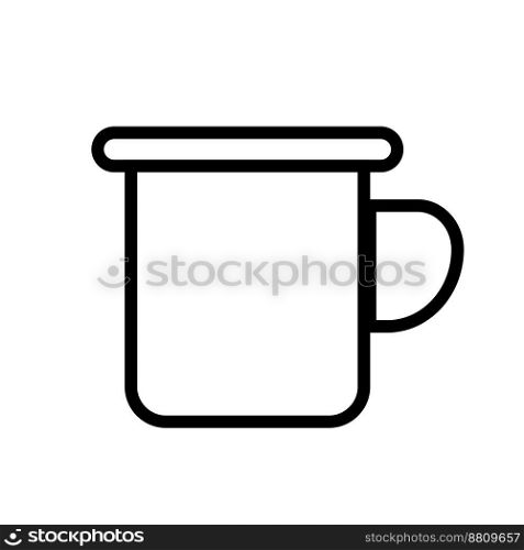 Pewter mug icon line isolated on white background. Black flat thin icon on modern outline style. Linear symbol and editable stroke. Simple and pixel perfect stroke vector illustration