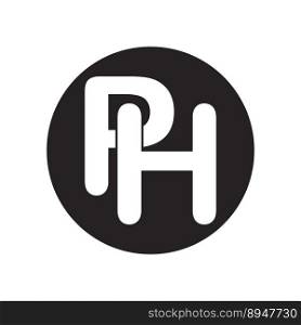 PH letter logo vector illustration template design