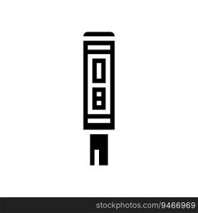 ph meter engineer glyph icon vector. ph meter engineer sign. isolated symbol illustration. ph meter engineer glyph icon vector illustration